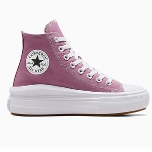 Converse Pink and White Platform Sneakers